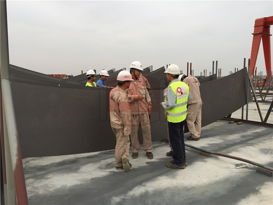 Coating application of fuel storage tanks in Angola