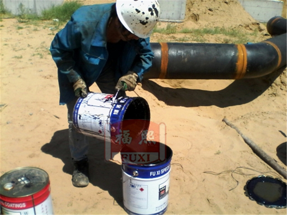 Underground steel pipe anti-corrosion coating application