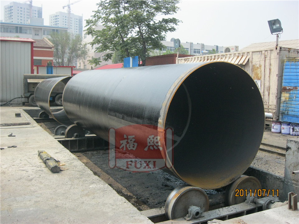 Underground steel pipe anti-corrosion coating application